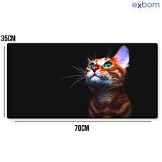 Mouse Pad Gamer 70x35cm MP-7035C50 Exbom - Gato